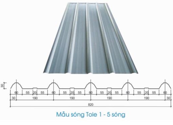 TÔN LỢP 5 SÓNG